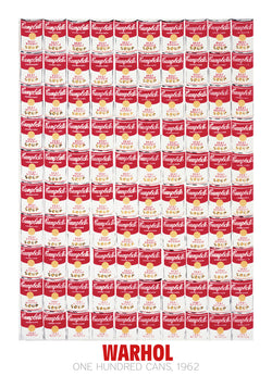 Affiche Art Andy Warhol - One Hundred Cans 1962 65x90cm