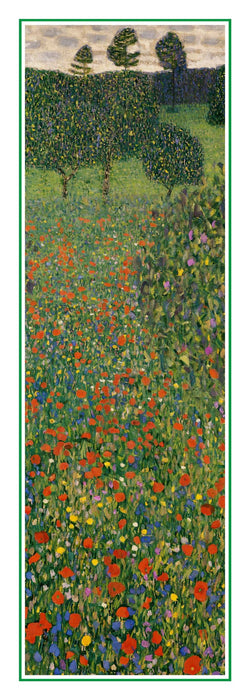 Affiche Art Gustav Klimt - Poppy Field 25x70cm
