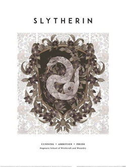 Affiche Art Harry Potter Slytherin 30x40cm