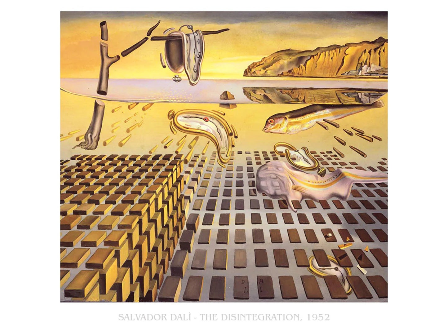 Affiche Art Salvador Dali - La Desintegration de la Persistance de la Memoire 80x60cm