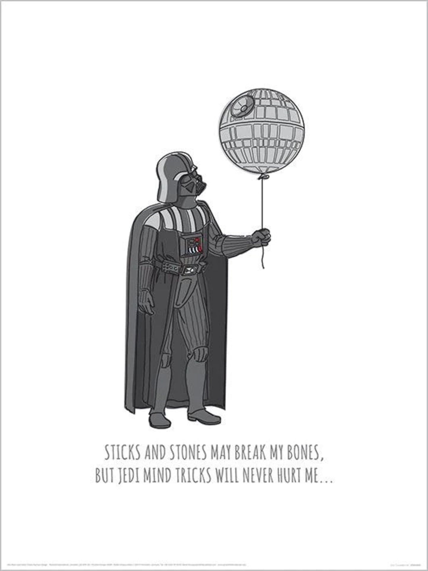 Affiche Art Star Wars Jedi MinTricks 30x40cm
