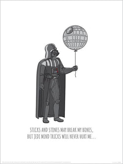 Affiche Art Star Wars Jedi MinTricks 30x40cm