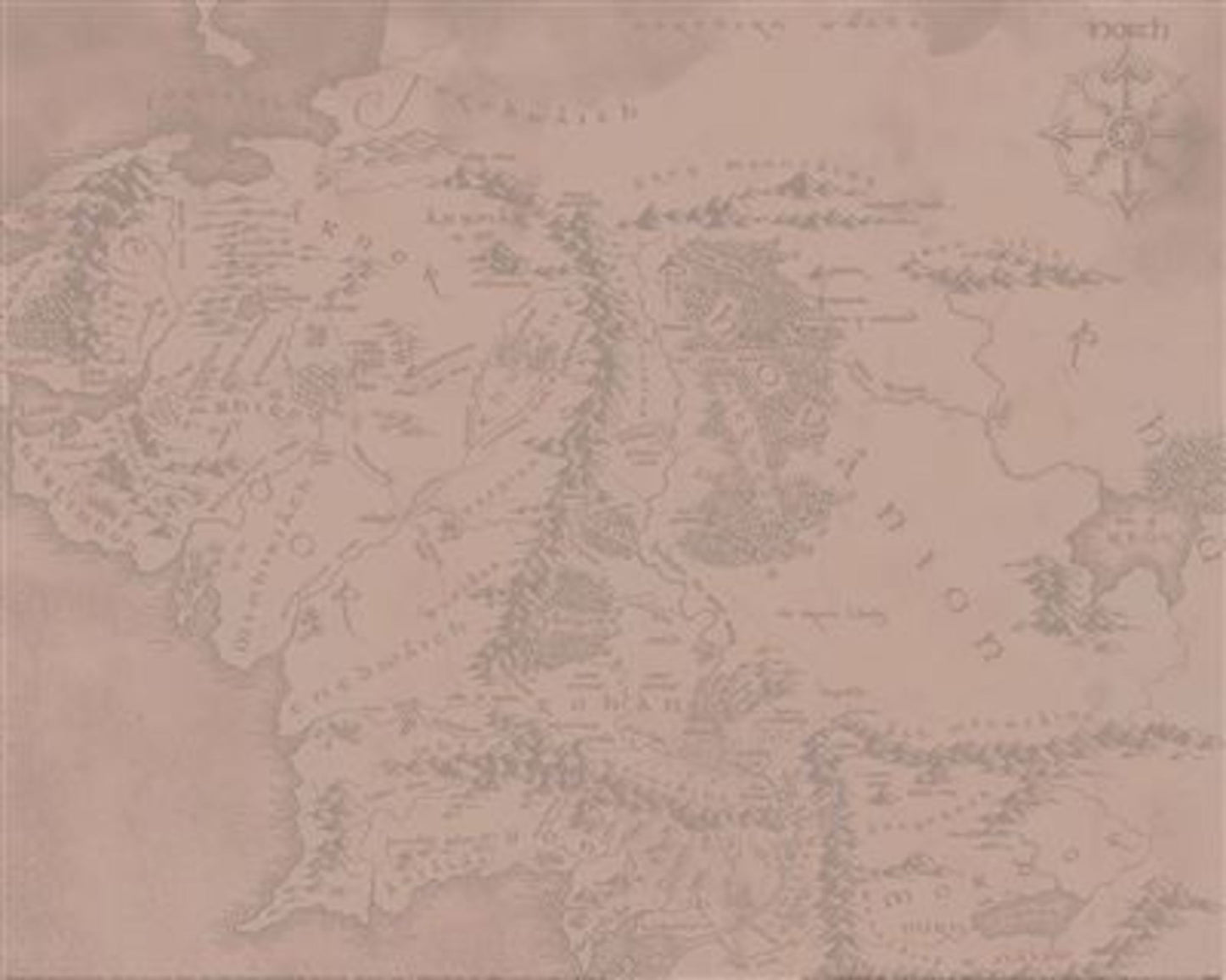 Affiche Art The Lord of the Rings Middle Earth 40x50cm