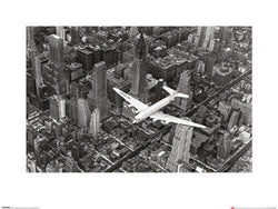 Affiche Art Time Life DC4 Over Manhattan 60x80cm