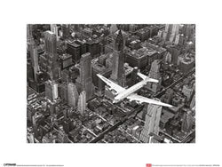 Affiche Art Time Life Dc-4 Over Manhattan 30x40cm