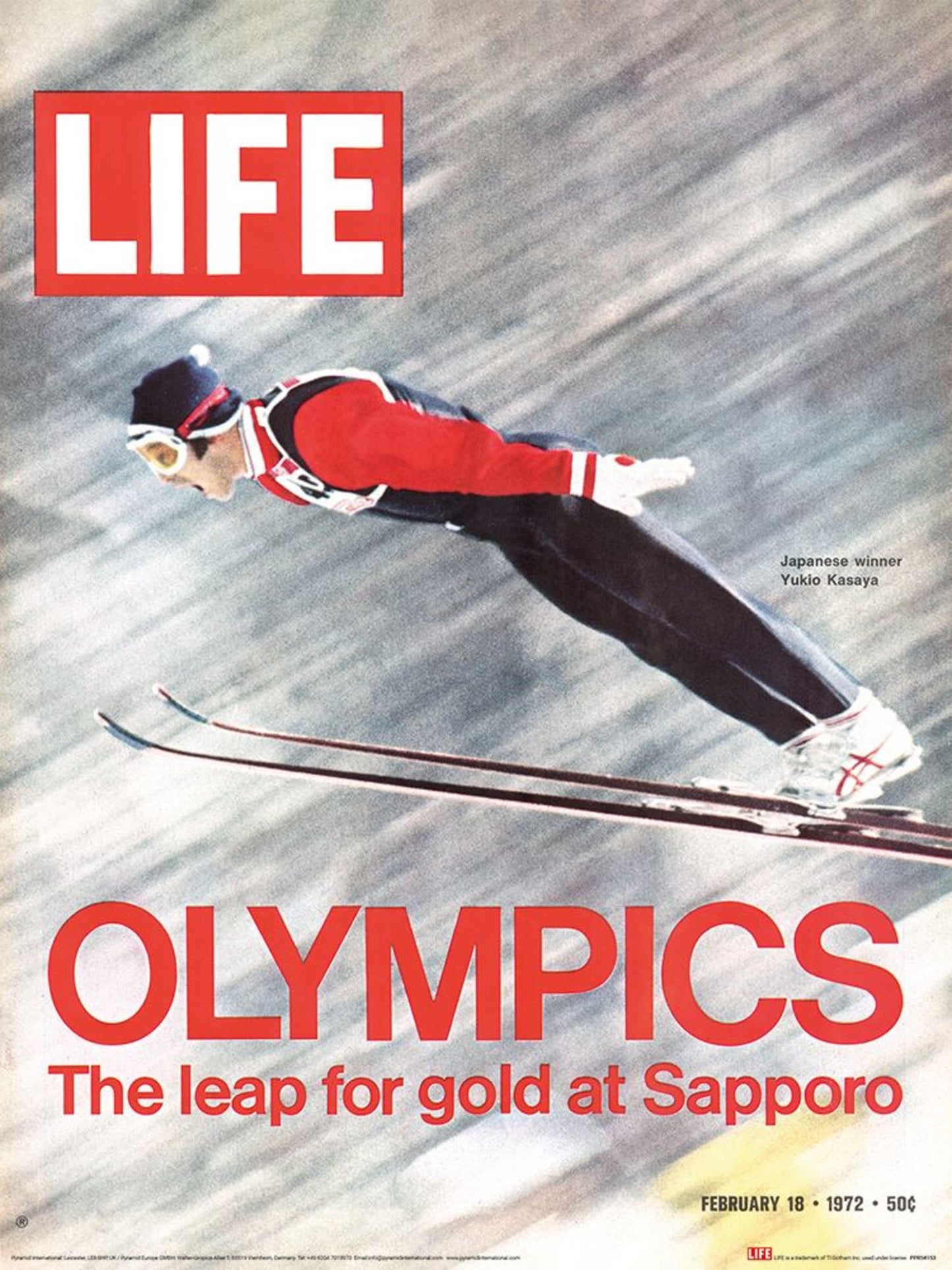 Affiche Art Time Life Sapporo Olympic Ski Jumper 30x40cm