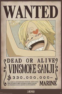 Poster One Piece - Wanted Sanji 61x91,5cm