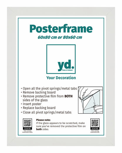 Cadre d'affiche 60x80cm Blanc Mat MDF Parma