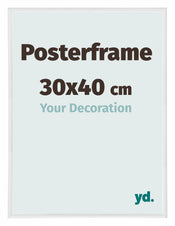 Cadre d'affiche 30x40cm Blanc Brillant Plastique Paris