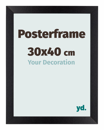 Cadre d'affiche 30x40cm Noir Mat MDF Parma