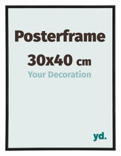 Cadre d'affiche 30x40cm Noir Mat Plastique Paris