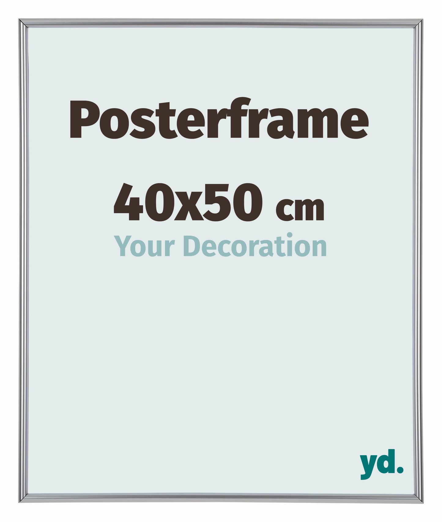Cadre d'affiche 40x50cm Argent Brillant Plastique Paris