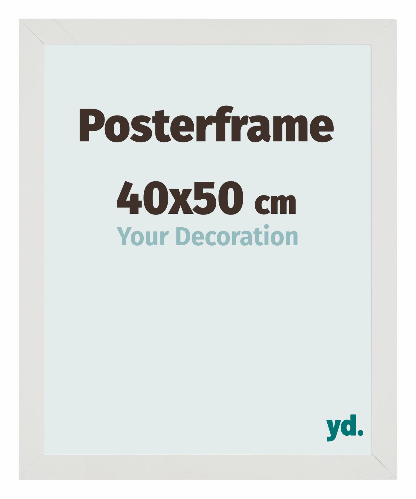 Cadre d'affiche 40x50cm Blanc Mat MDF Parma