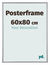 Cadre d'affiche 60x80cm Argent Brillant Plastique Paris