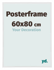 Cadre d'affiche 60x80cm Blanc Brillant Plastique Paris