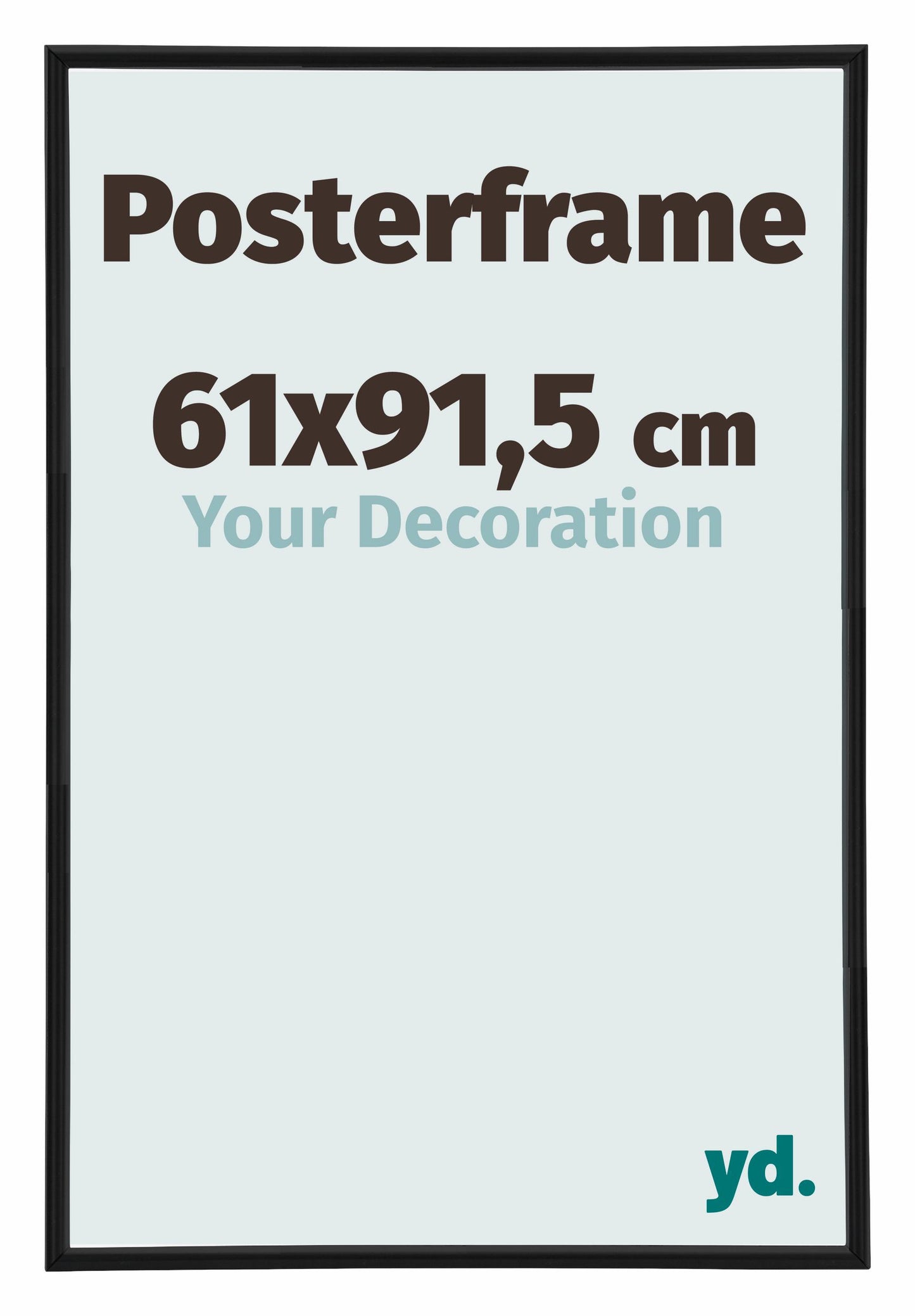 Cadre d'affiche 61x91,5cm Noir Mat Plastique Paris