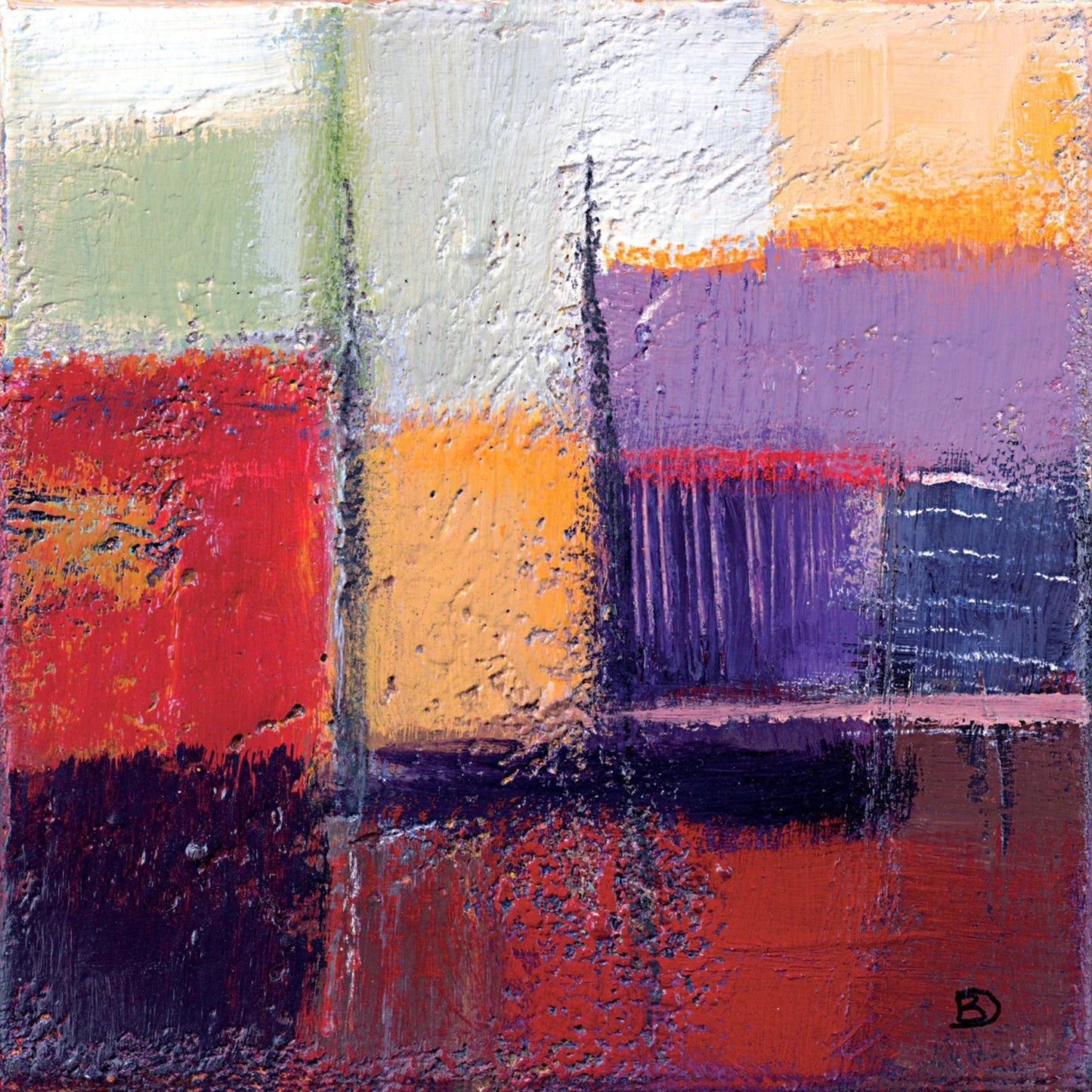 Affiche Art Bea Danckaert - Violet Statics I 40x40cm