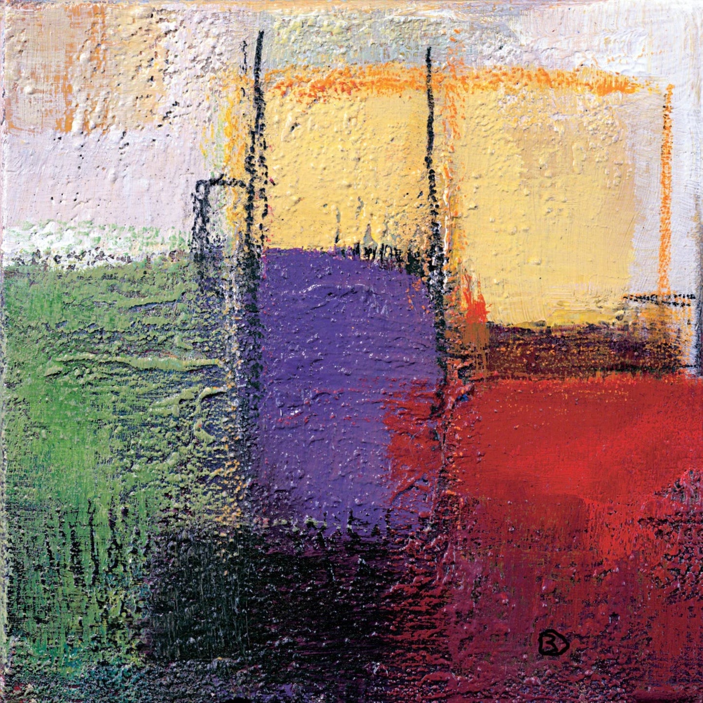 Affiche Art Bea Danckaert - Violet Statics III 40x40cm