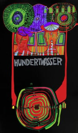 Affiche Art Friedensreich Hundertwasser - Welttournee 49x83cm