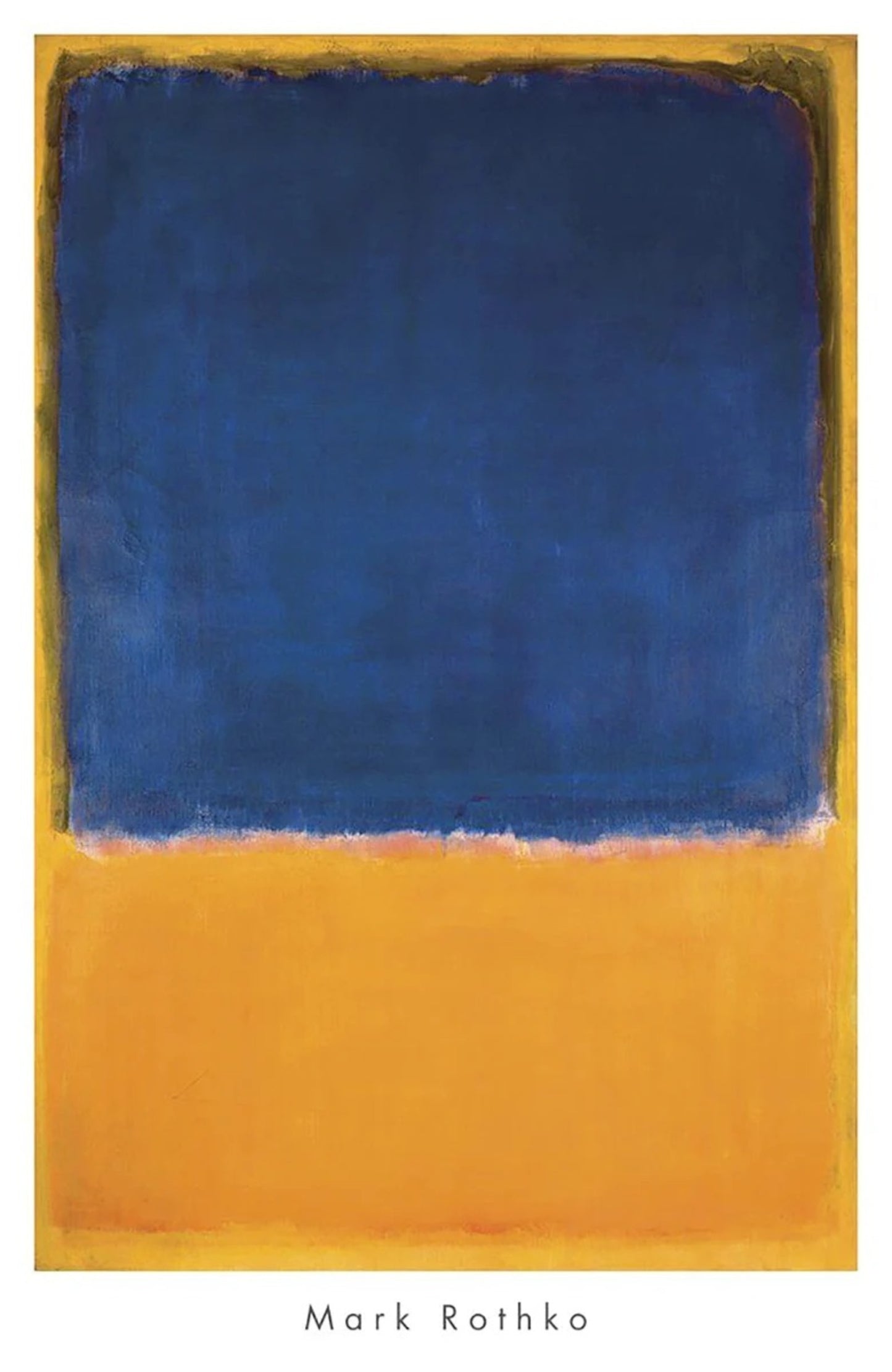 Affiche Art Mark Rothko - Untitled, 1950 Blue, Yellow 65.8x101.5cm