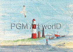 Affiche Art Katharina Noack - Die Feuer von Borkum 70x50cm