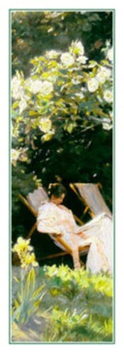 Affiche Art Peter Severin Krøyer - Havepartie med Marie Kroyer 25x70cm