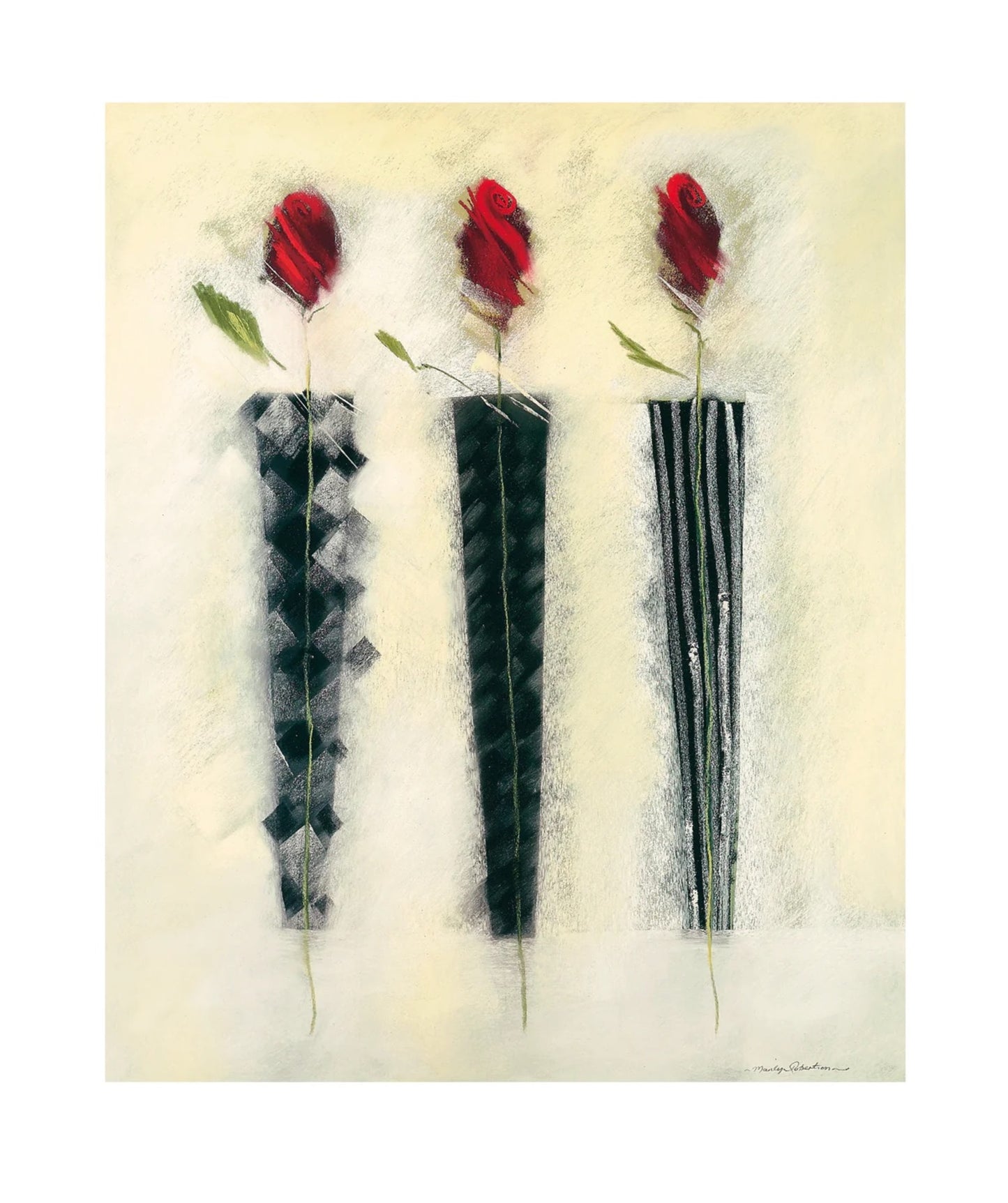Affiche Art Marilyn Robertson - Rot und Schwarz II 50x60cm