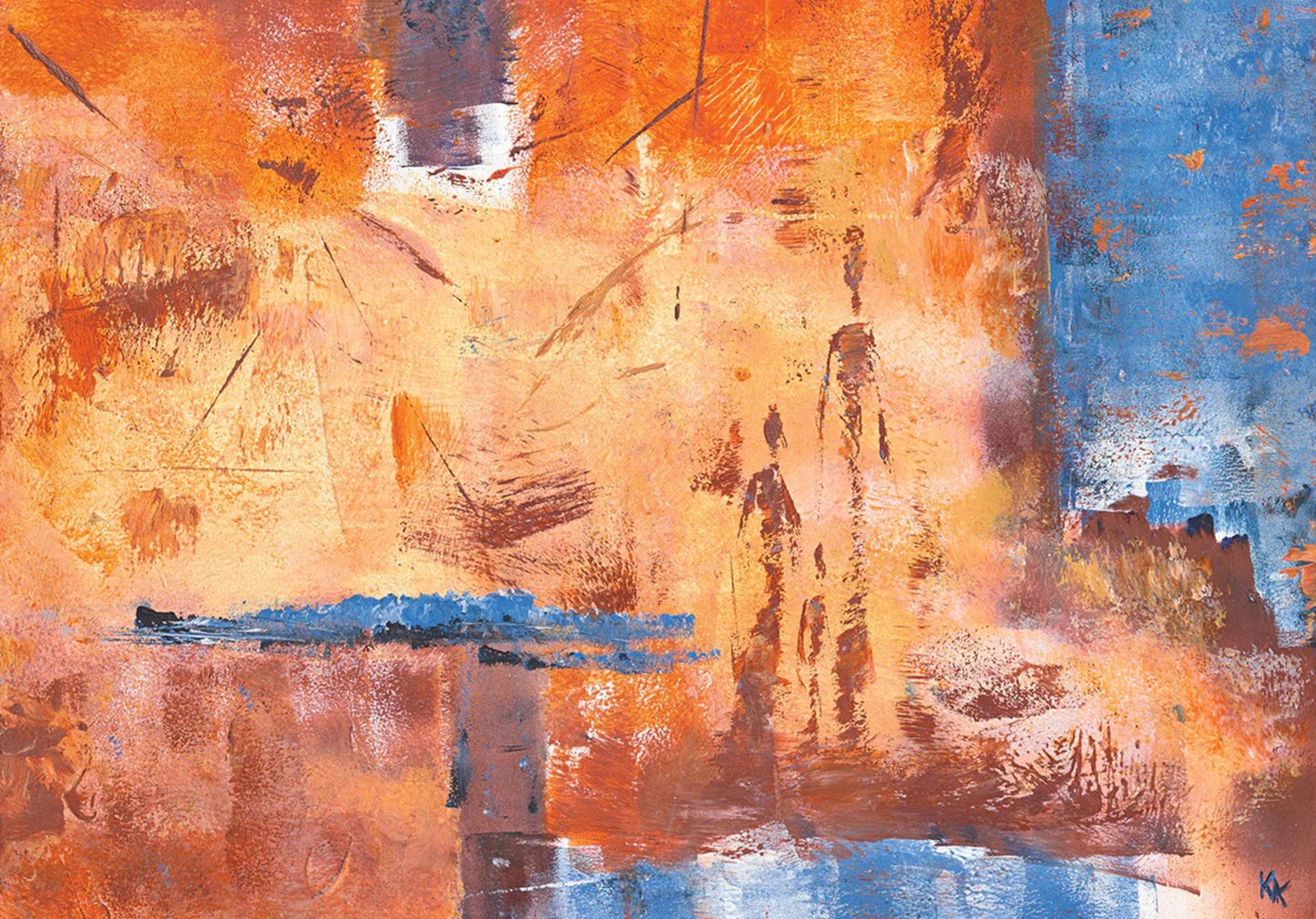 Affiche Art Kirsti Sarikaya - Kerzenmenschen I 100x70cm
