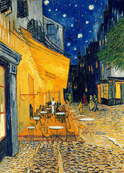 Affiche Art Vincent Van Gogh - Pavement Café at Night 50x70cm