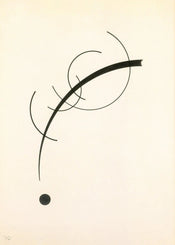 Affiche Art Wassily Kandinsky - Freie Kurve auf den Punkt 50x70cm