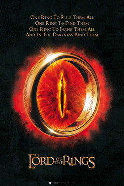 Poster Lord of the Rings The One Ring 61x91,5cm
