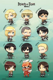 Poster Attack on Titan Chibi Characters 61x91,5cm