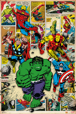 Poster Marvel Comics Here Come The Heroes - 61x91,5cm