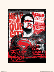 Affiche Art DC Batman V Superman Superman False God 30x40cm