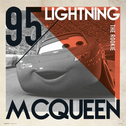 Affiche Art Disney Cars Lightning McQueen 30x30cm