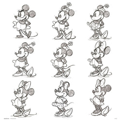 Affiche Art Disney Minnie Sketch 30x30cm