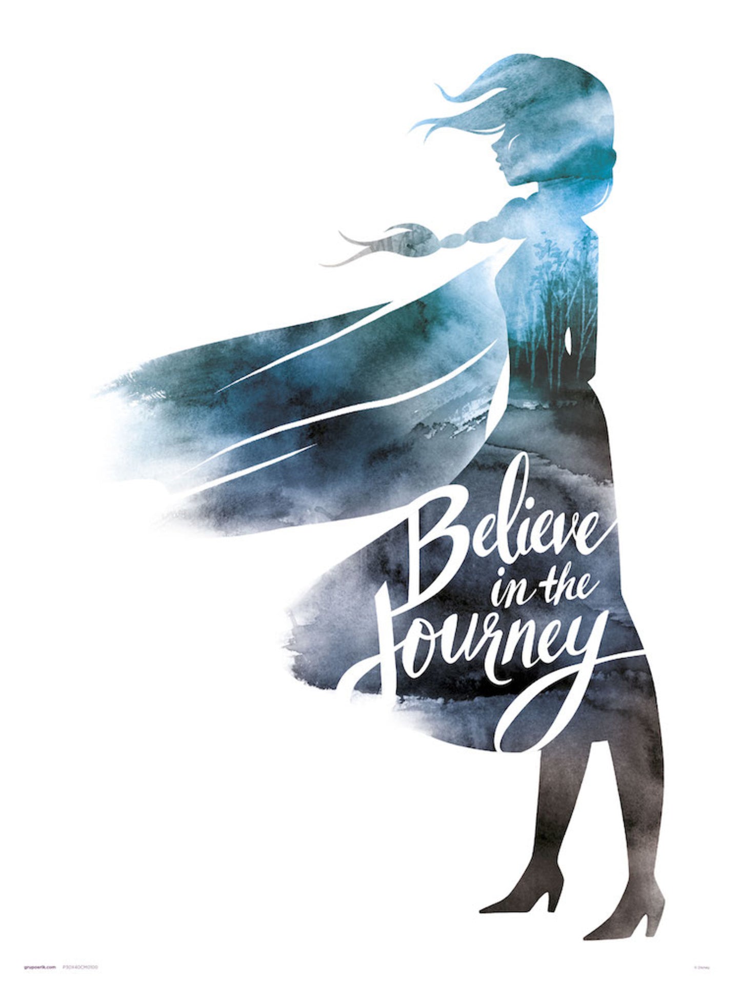 Affiche Art Frozen II Believe in the Journey 30x40cm