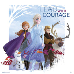 Affiche Art Frozen - Lead With Courage 30x30cm