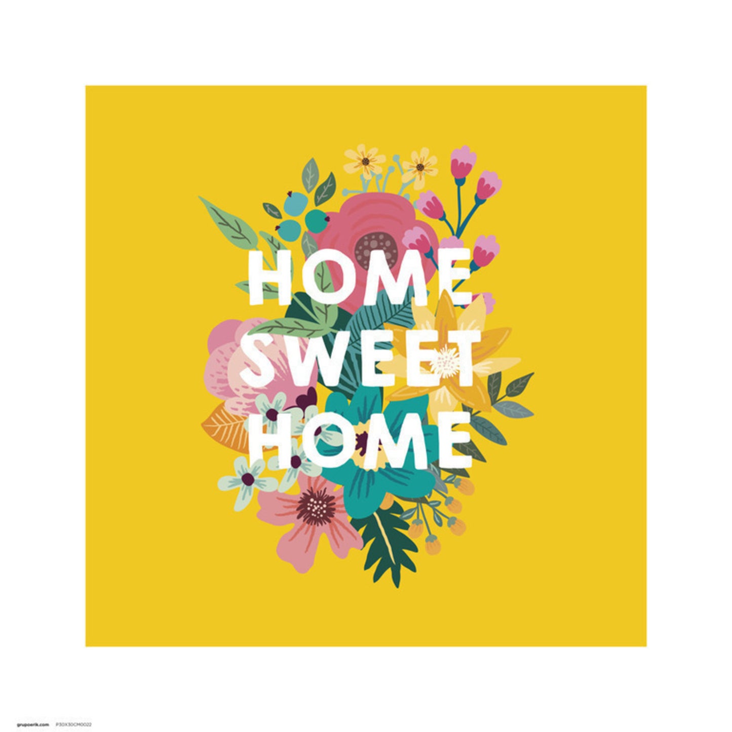 Affiche Art Loreak Home Sweet Home 30x30cm
