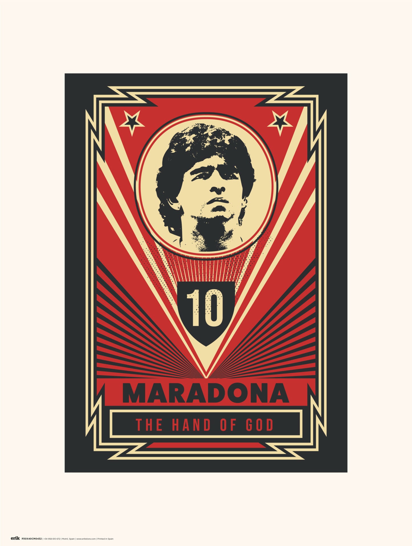 Affiche Art Maradona The Hand of God 30x40cm