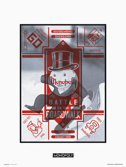 Affiche Art Monopoly Skateboarding 30x40cm