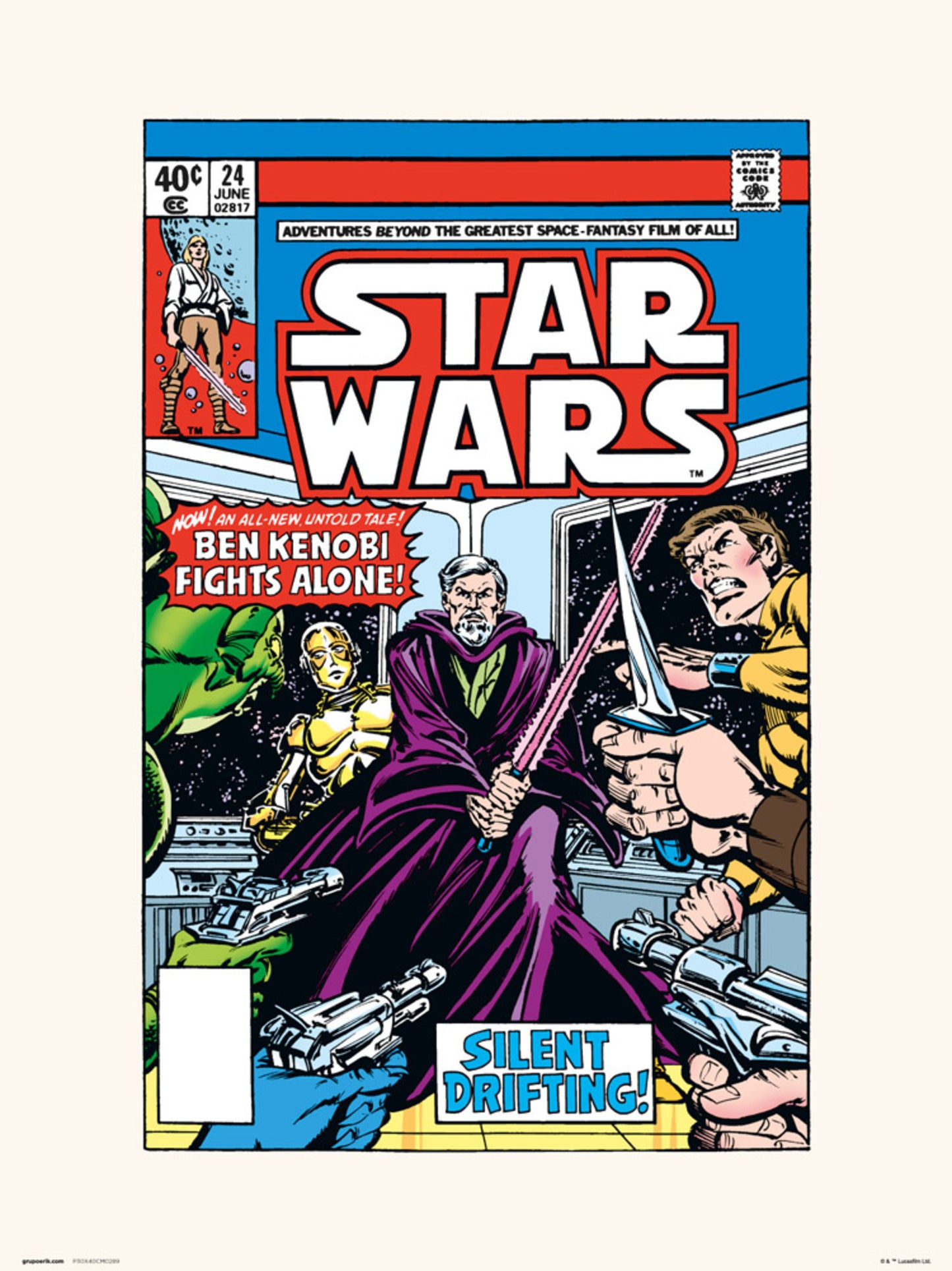 Affiche Art Star Wars 24 Silent Drifting 30x40cm