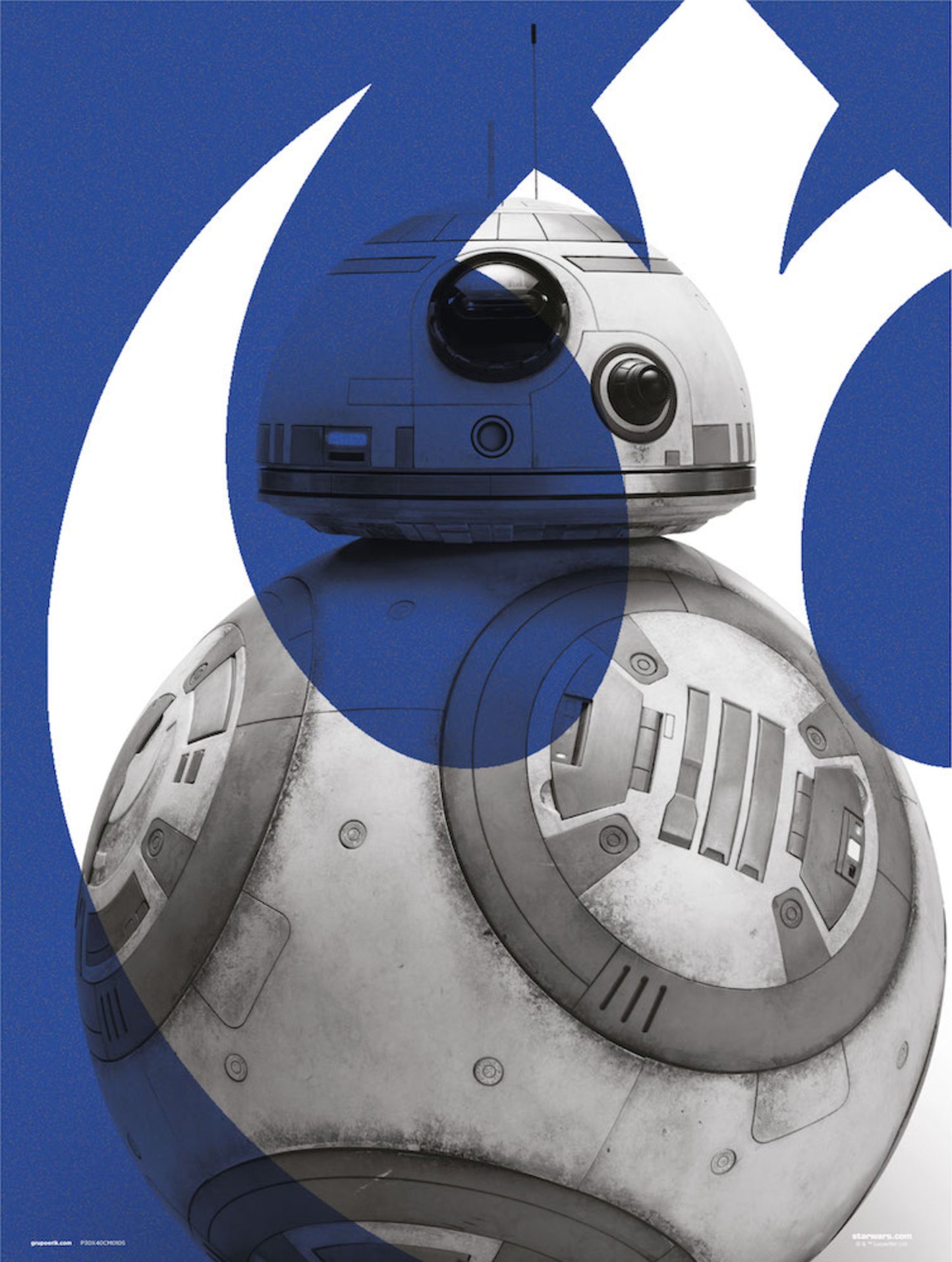 Affiche Art Star Wars Episode IX BB 8 30x40cm