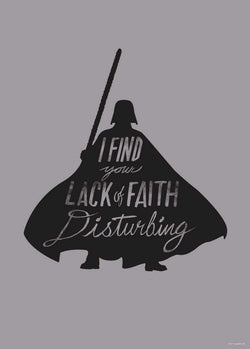 Affiche Art Star Wars Silhouette Quotes Vader 50x70cm