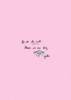 Affiche Art Star Wars Quote Yoda Cute 50x70cm