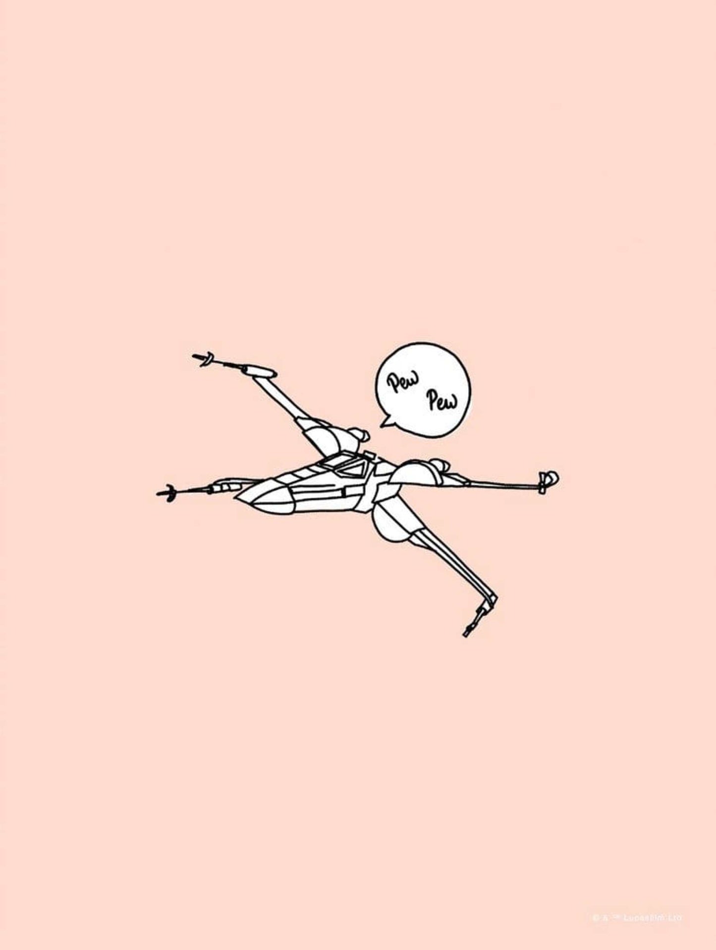 Affiche Art Star Wars Pew Pew 30x40cm