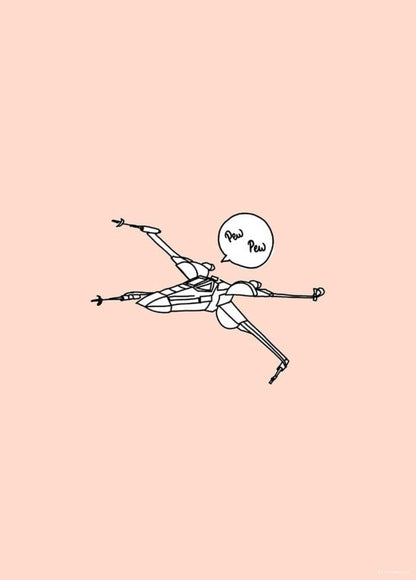 Affiche Art Star Wars Pew Pew 50x70cm