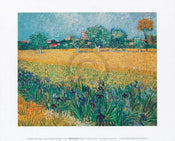 Affiche Art Vincent Van Gogh - Vista di Arles Con Irises 30x24cm