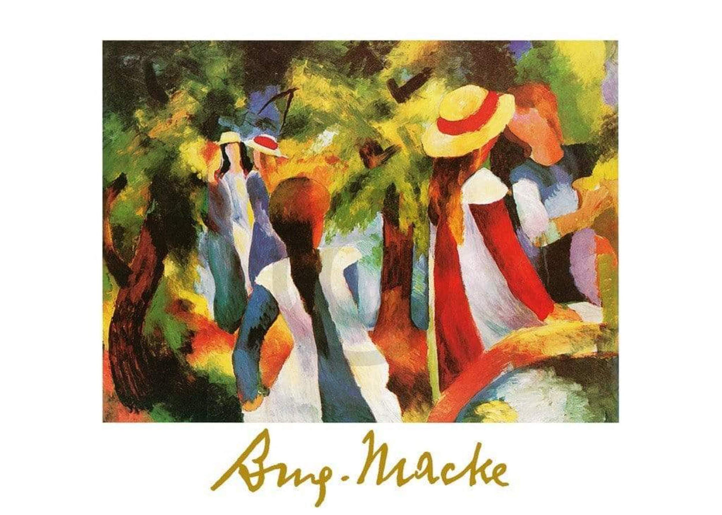 Affiche Art August Macke - Ragazze sotto gli alberi 70x50cm