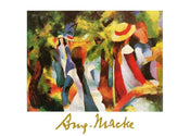 Affiche Art August Macke - Ragazze sotto gli alberi 70x50cm